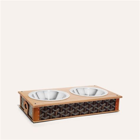 goyard travel dog bowl|maison Goyard double bowl.